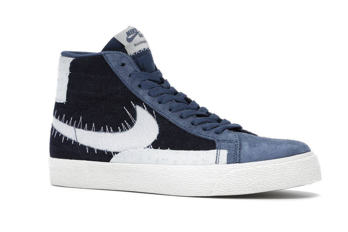 nike sb zoom blazer mid sashiko mystic navy